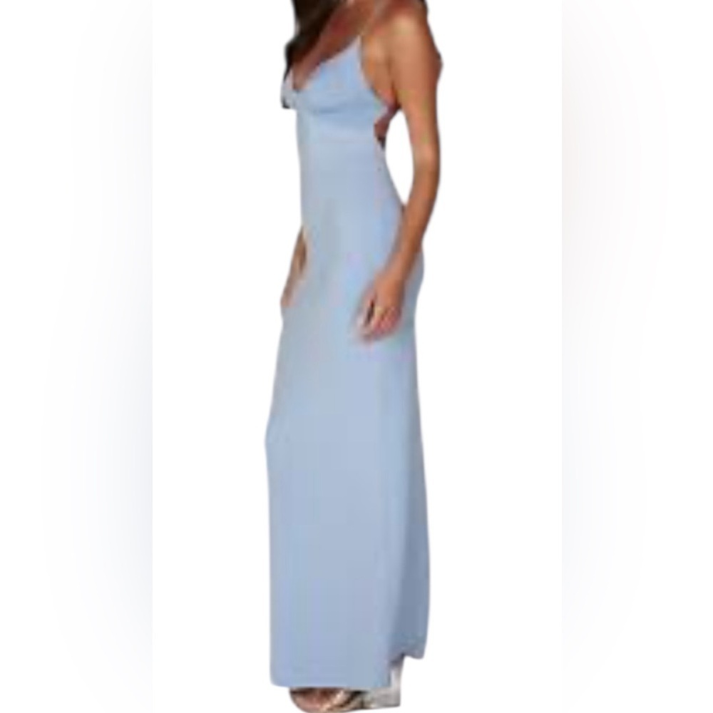 Meshki Blue Halter Gown for Weddings